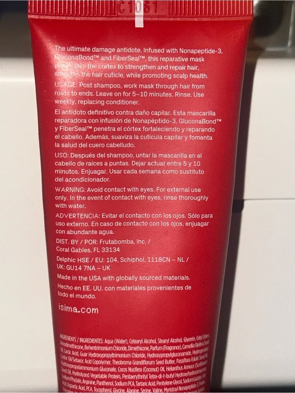 isima Súperbomba Triple Repair Peptide Mask - Red Tube